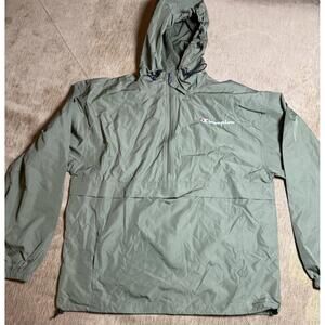 Champion Large Grew Outdoors Windbreaker Jacket Lightweight Full Zip Hooded